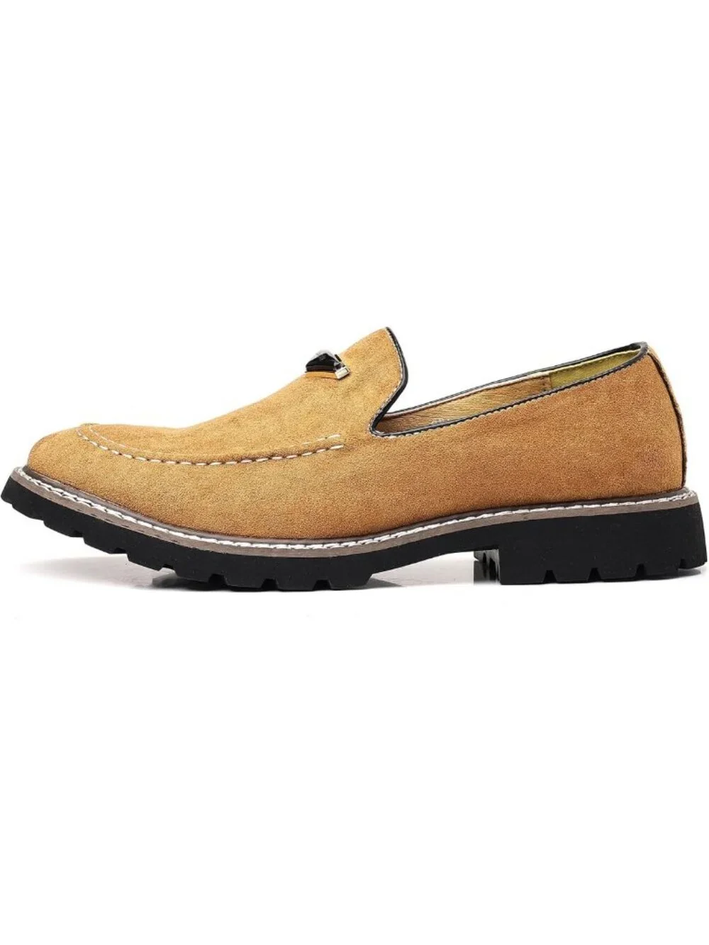 Stylish Vintage Suede Slip-On Dress Loafers for Men - Comfortable Walking Shoes